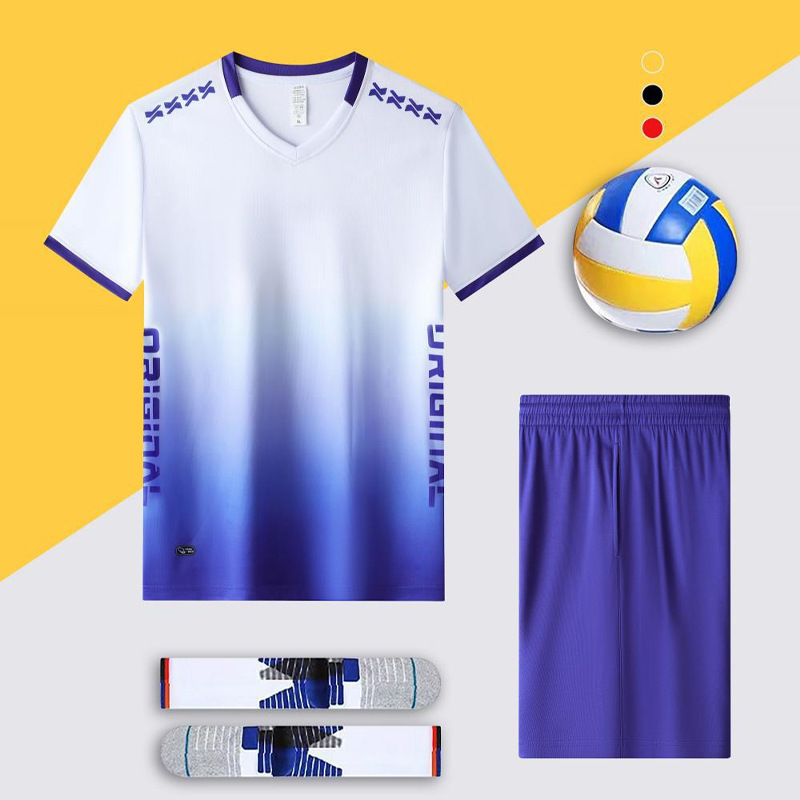 Volleyball Uniform Set for Women, Quick-Dry Sports Suit for Men, Badminton Uniform for Students, Team Volleyball Uniform, Group Purchase with Printed Logo