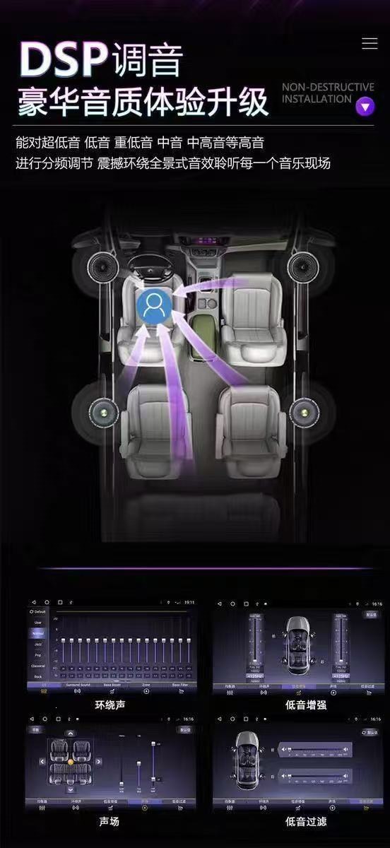 Suitable for 2017-2020 MG ZS, a dedicated large-screen car infotainment system with integrated navigation
