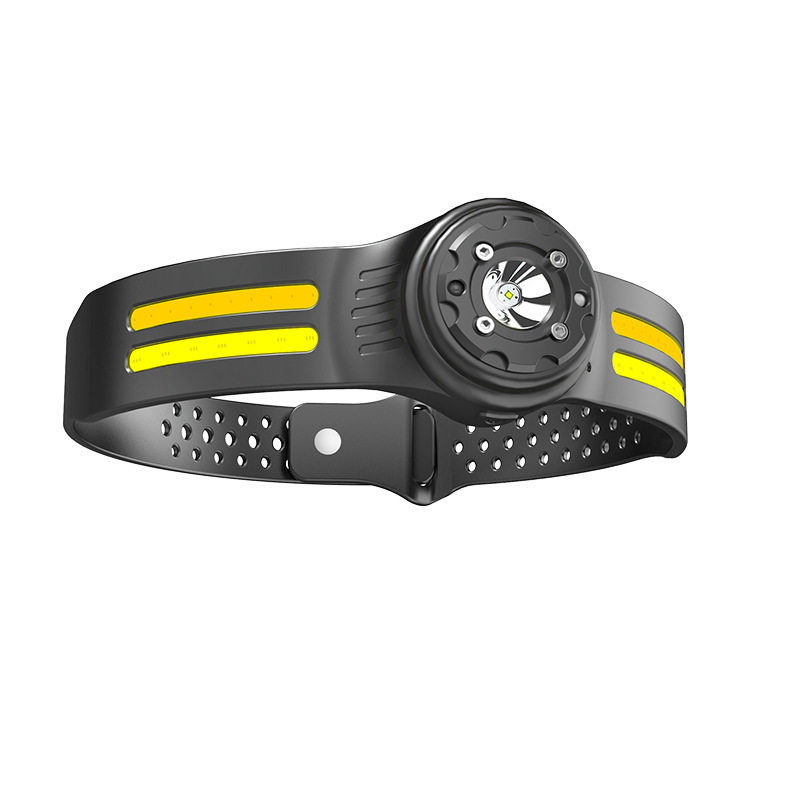 Onda transfronteriza inducción COB faro portátil USB carga noche luz fuerte luz faro silicona Luz de equitación al aire libre