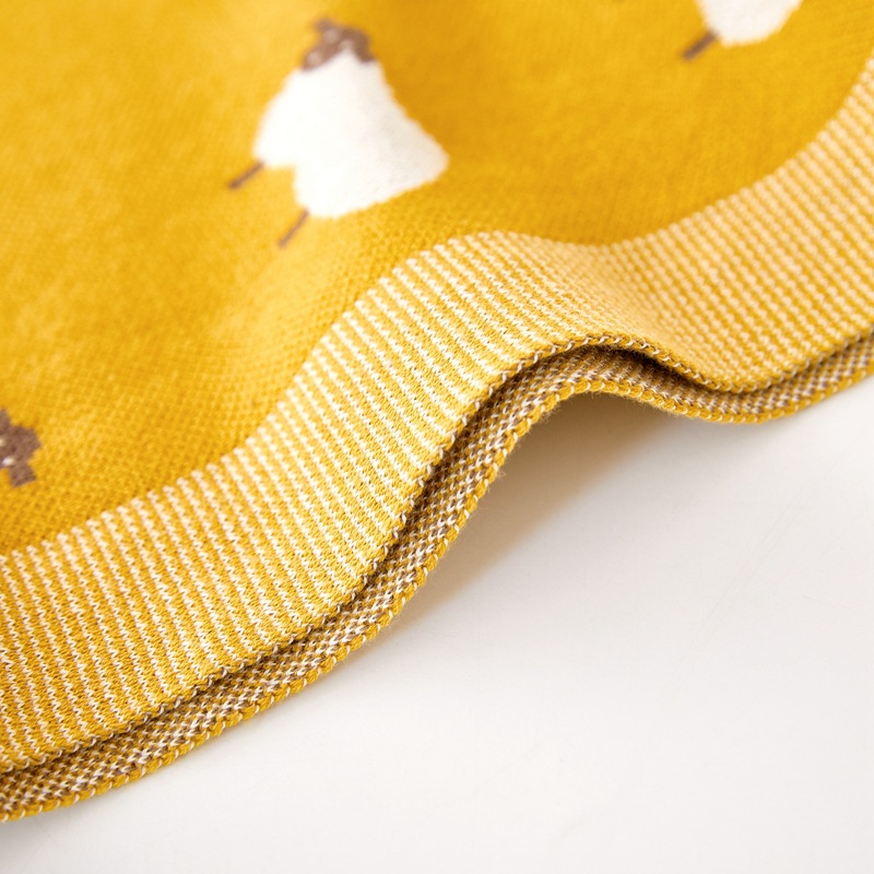 Manta de bebé sofá manta de aire acondicionado manta de punto jacquard de algodón para niños manta de bebé manta de siesta de jardín de infantes