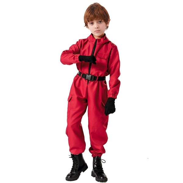 Red clothes + belt + gloves