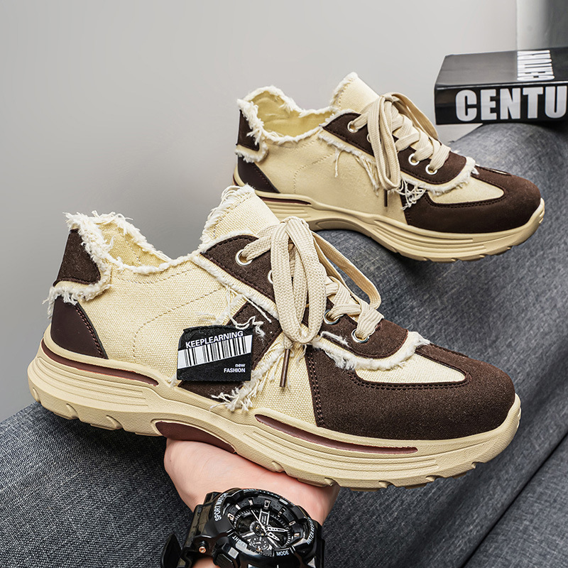 2026 verano nueva tendencia ligera con suela gruesa versátil zapatos de lona suave de suela baja transpirable zapatos ociosos diarios