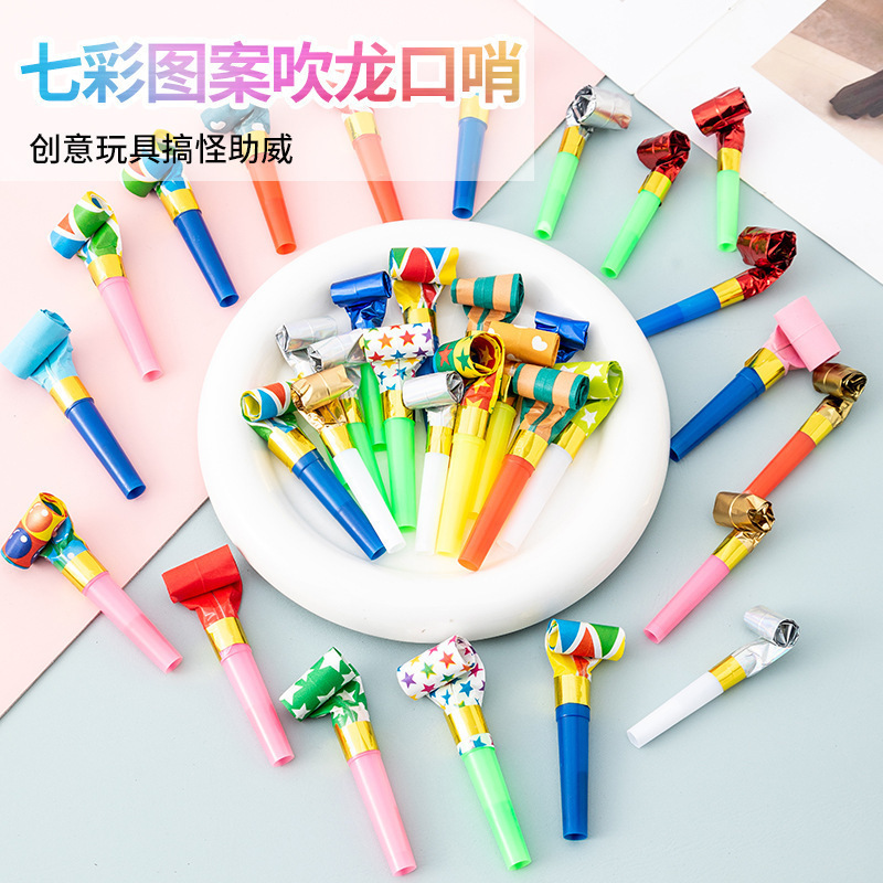 子供の誕生日は七色の吹龍口笛パーティーを吹いて、アイデアの小さいおもちゃの幼稚園の道具の卒業の賞品を作ります。|undefined