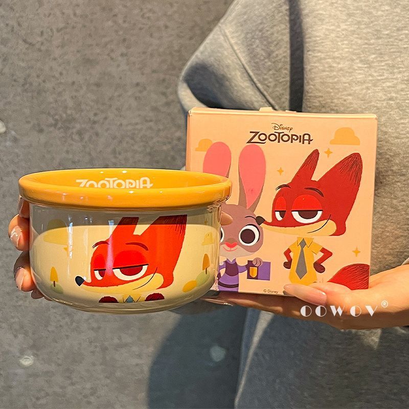 Zootopia Judy Nick Ceramic Bowl for Home Use 2026 New Model Rice Bowl Children's Special Tableware Birthday Gift
