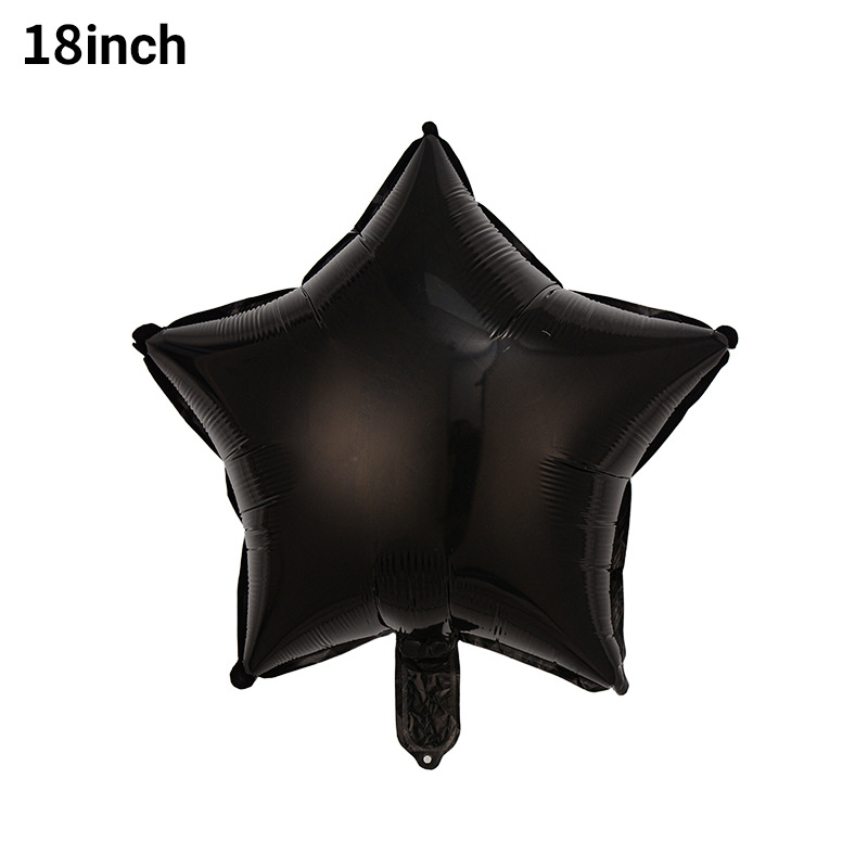 Versión de luz de 18 pulgadas estrella de cinco puntas película de aluminio globo estrella de color sólido papel de aluminio decoración de fiesta de cumpleaños al por mayor image 13