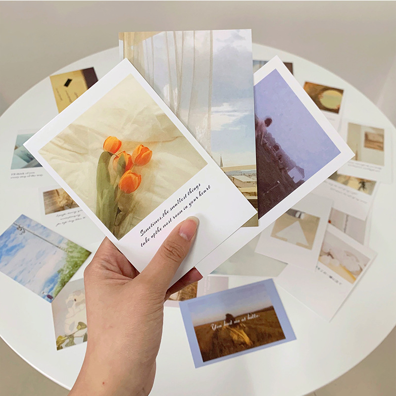 Korean style art simple small fresh card ins style postcard wall decoration photo background wall set of 30 pieces