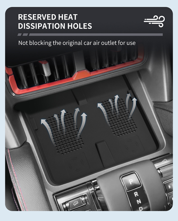 Suitable for 24 Byd Pickup Truck Shark Central Control Wireless Charging Silicone Anti-Slip Mat Car Special Modification Accessories