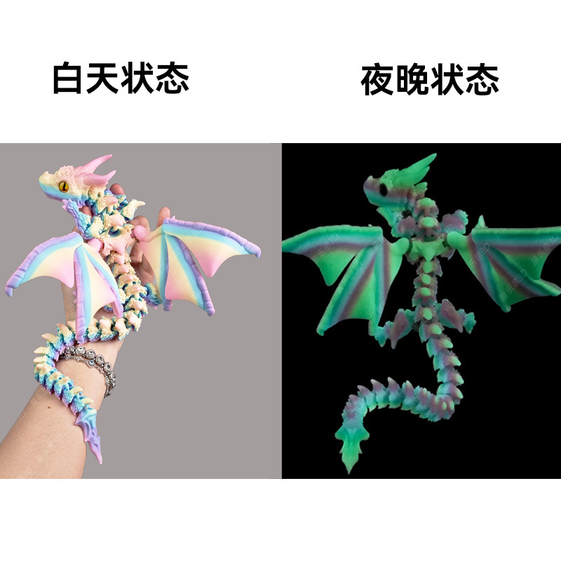 国境を越えた新製品双角ビッグドラゴン翼付き多関節柔軟な可動レーザーグラデーション人気のモデルおもちゃ|undefined