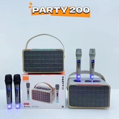 クロスボーダーパーティー200ブルートゥーススピーカー屋外ポータブルポータブルポータブルワイヤレスk歌デュアルマイク重いサブウーファrgb