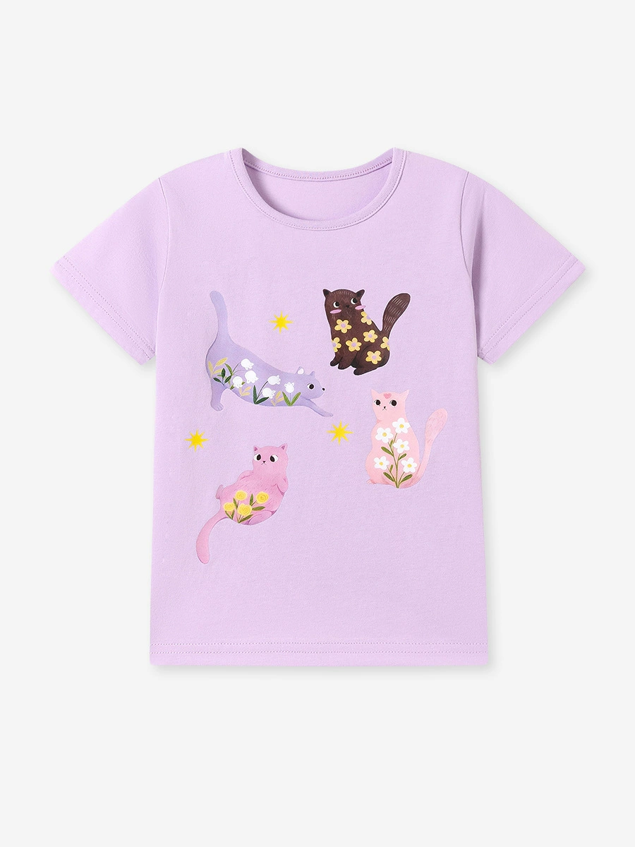 Летний набор Little maven, милейшая детская футболка с коротким рукавом в мультяшном стиле, европейский стиль