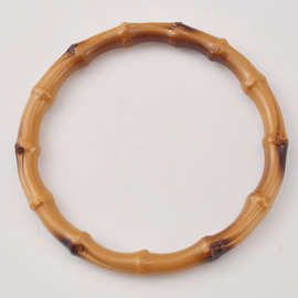 厂家供应塑料圆竹圈提手包包竹根烤黑竹环圈提手箱包配件竹节环