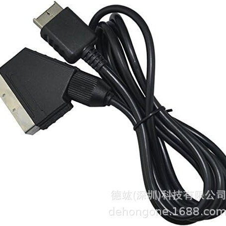 Suitable for PS PS2 PS3 game host SCART line broom line 1.8 meters nickel plated