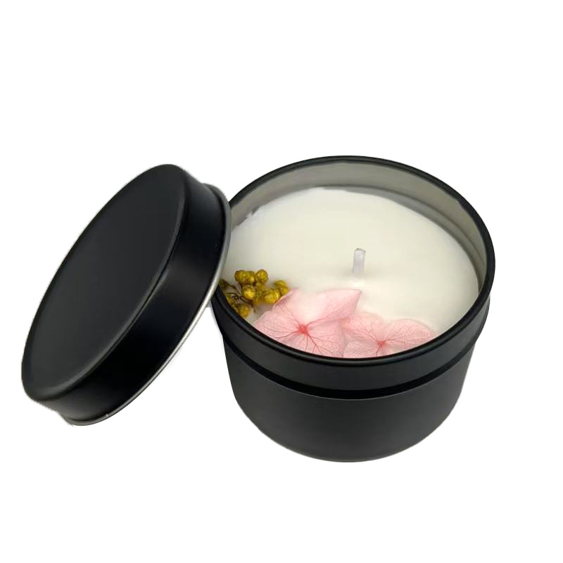 Vela aromática transfronteriza en recipiente, recuerdo romántico para dormitorio, fragancia de cera de soja para interiores, vela en lata, aromaterapia.