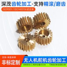 定制0.5小模数齿轮加工精密滚齿加工黄铜直齿轮斜齿轮传动齿轮
