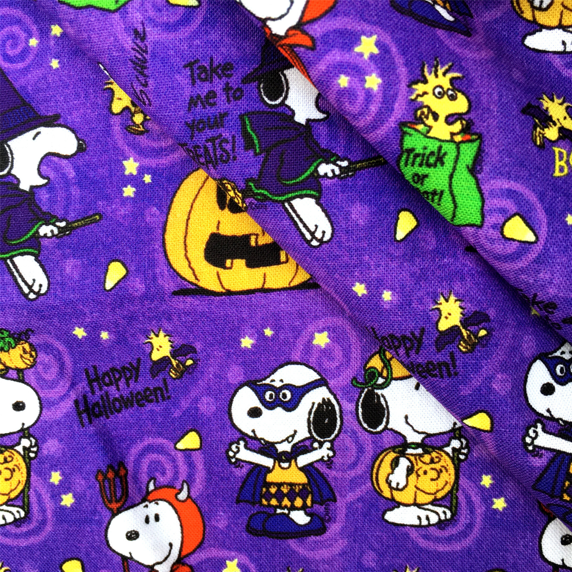 Perro Snoopy impresión de dibujos animados 100% tela de algodón DIY ropa hecha a mano bolsa, 1Yc55667