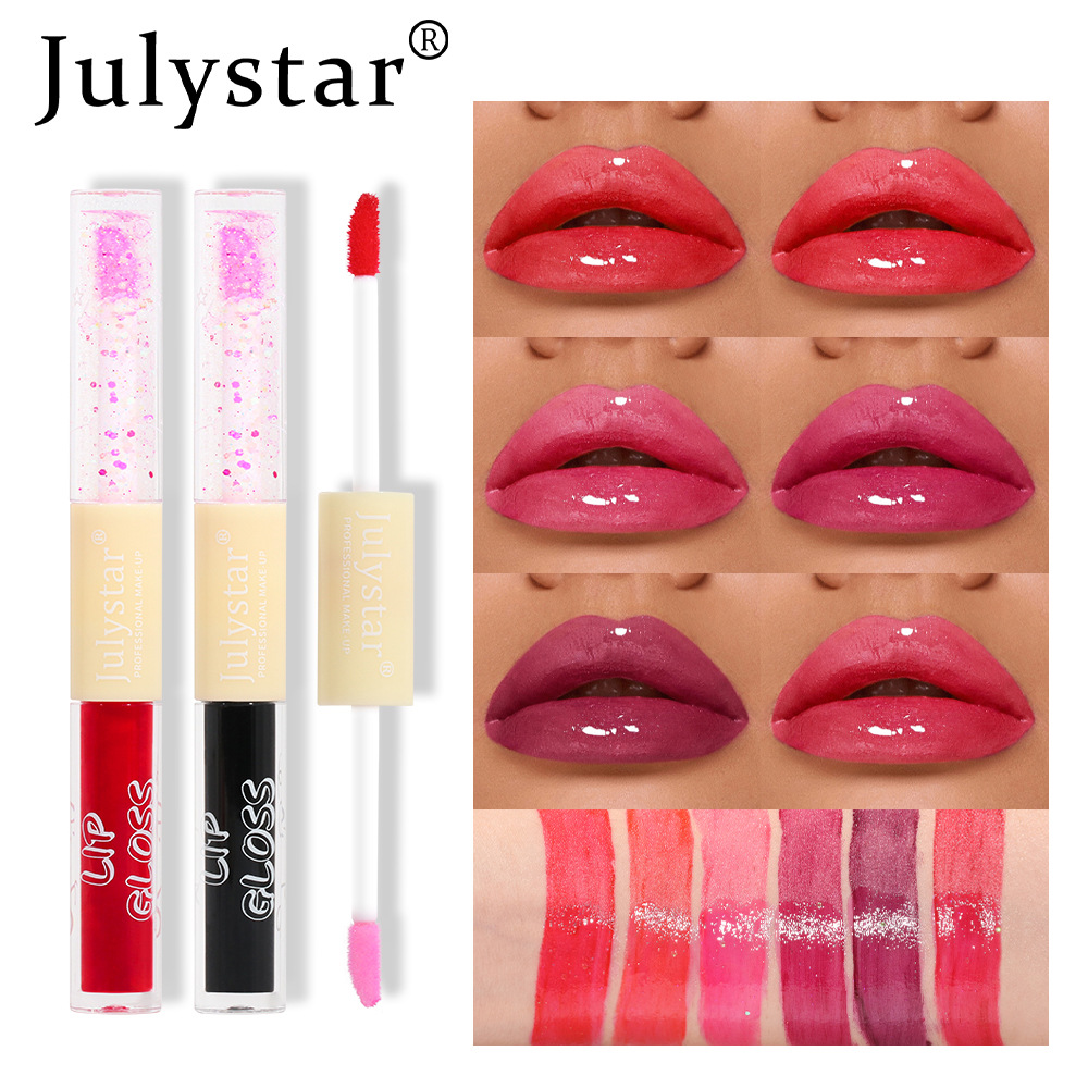 carina Makeup dvojni biserni vodni sijaj, naraven in dolgo obstojen, se ne lepi na skodelico bleščila za ustnice_voghion.com