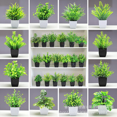 シミュレーション緑植セット盆栽リビングデスクトップ装飾小物ユーカリプラスチック人工花盆栽卸売り