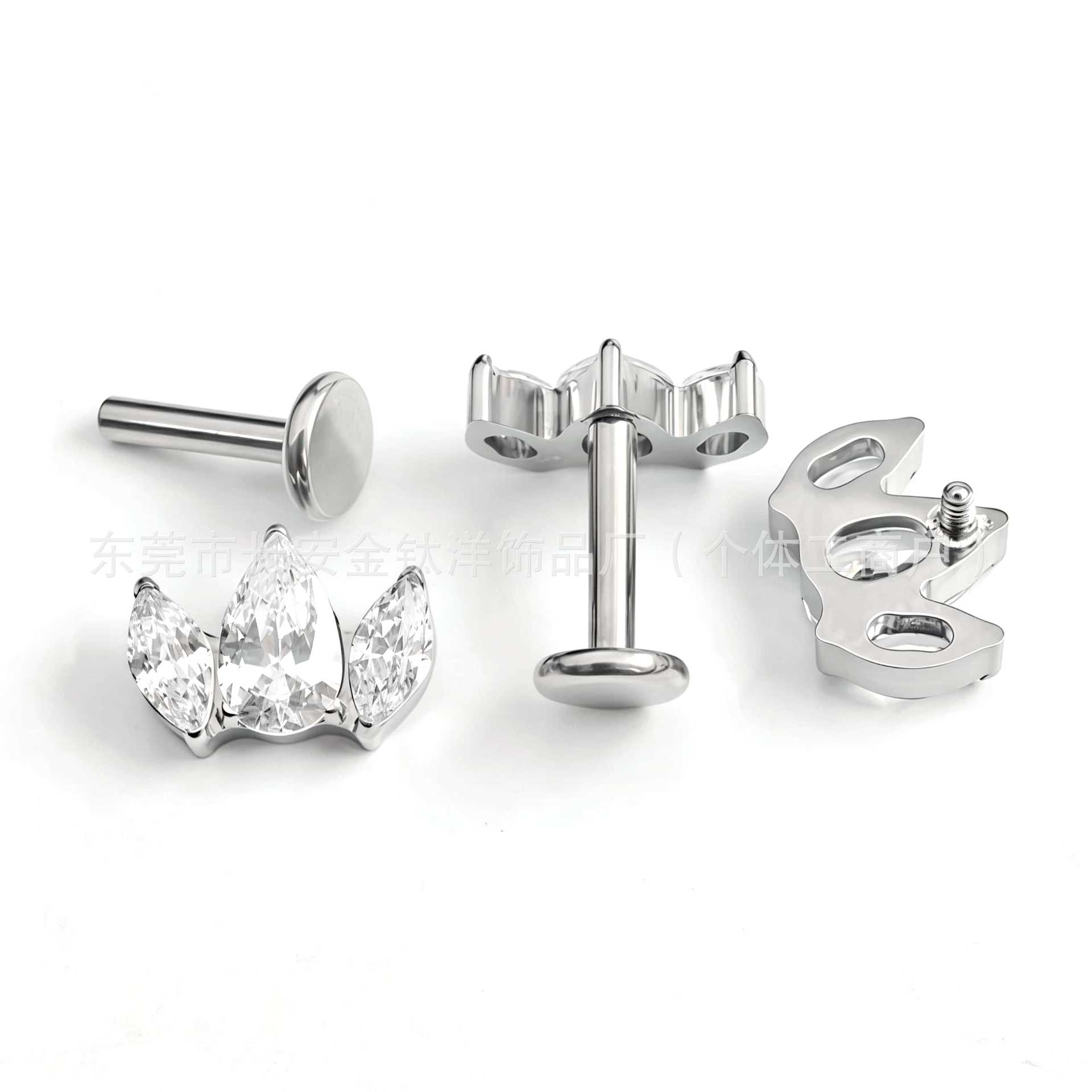 Labret piercing jewelry detail image