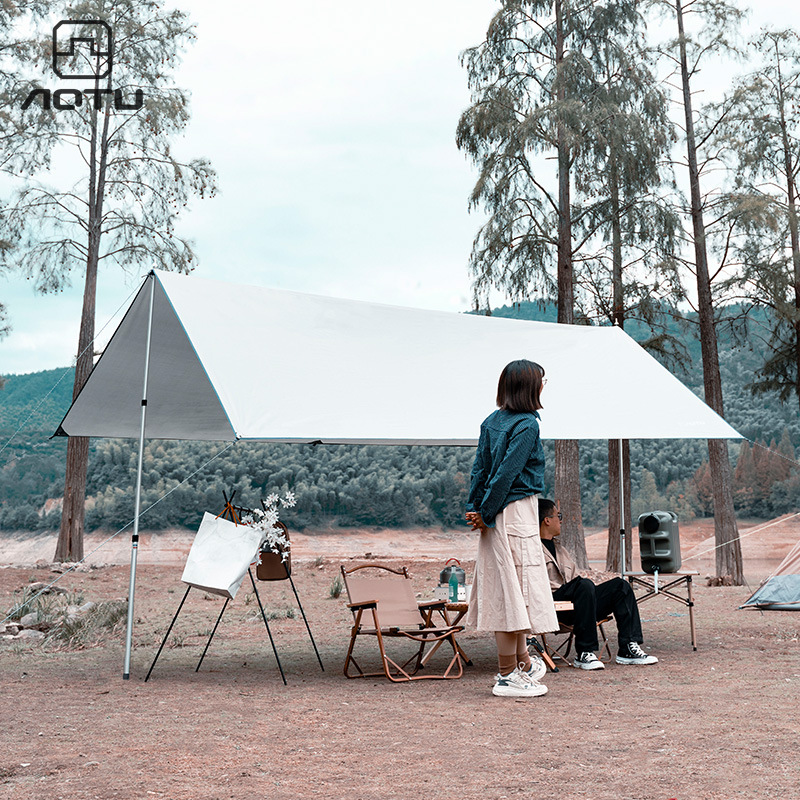 3米*3米天幕帳篷戶外超輕便攜天幕布露營防雨防曬遮陽棚野營地席