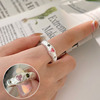 One size brand retro ring, silver 925 sample, internet celebrity, European style, on index finger