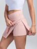 Women's Solid Pocket Skorts Comfort Sporty Wrap Gym Shorts|ms