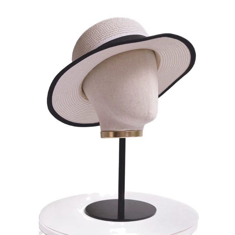 Black mannequin head, removable constructor, hat, stand