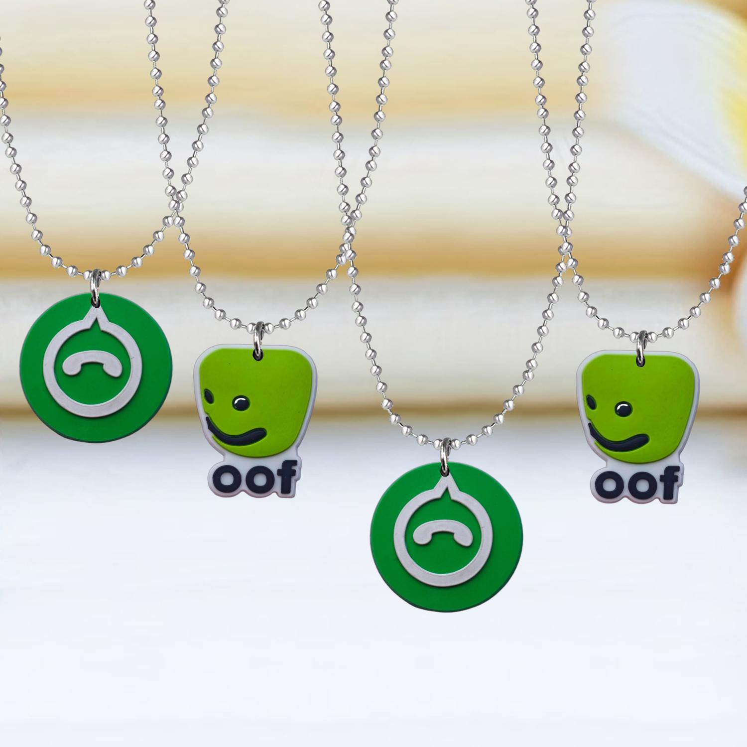 Green round beads