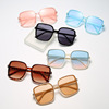 Square fashionable sunglasses, glasses solar-powered, retro sun protection cream, 2022 collection, UF-protection, wholesale