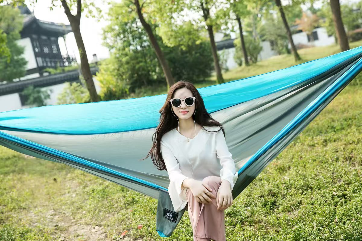 하이엔드 스트랩 모델 270*140CM 라이트 블루 및 그레이(블랙 D 버클 스트랩 포함)