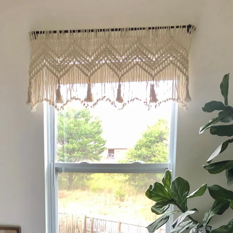 B&B Room Decoration Cotton Rope Woven Door Curtain Window Curtain Tapestry Handmade Wall Decoration Wall Hanging Bohemian Style New Style