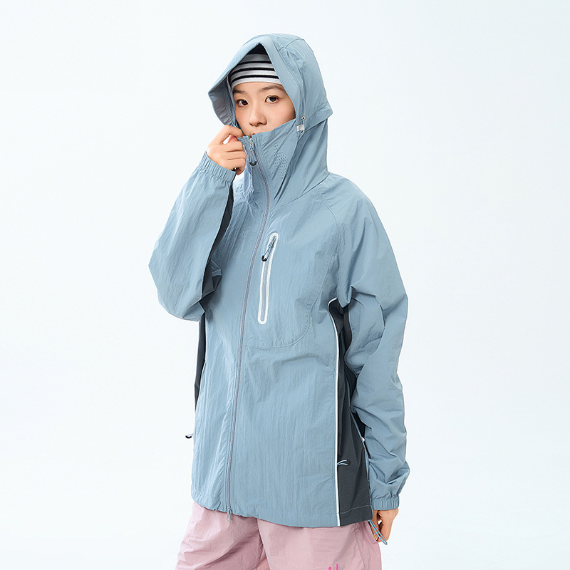 ビッグブランドアウトドアマウンテン日焼け防止服女性のための 2025 新しい夏ドーパミン軽くて薄いルーズショートジャケット|undefined
