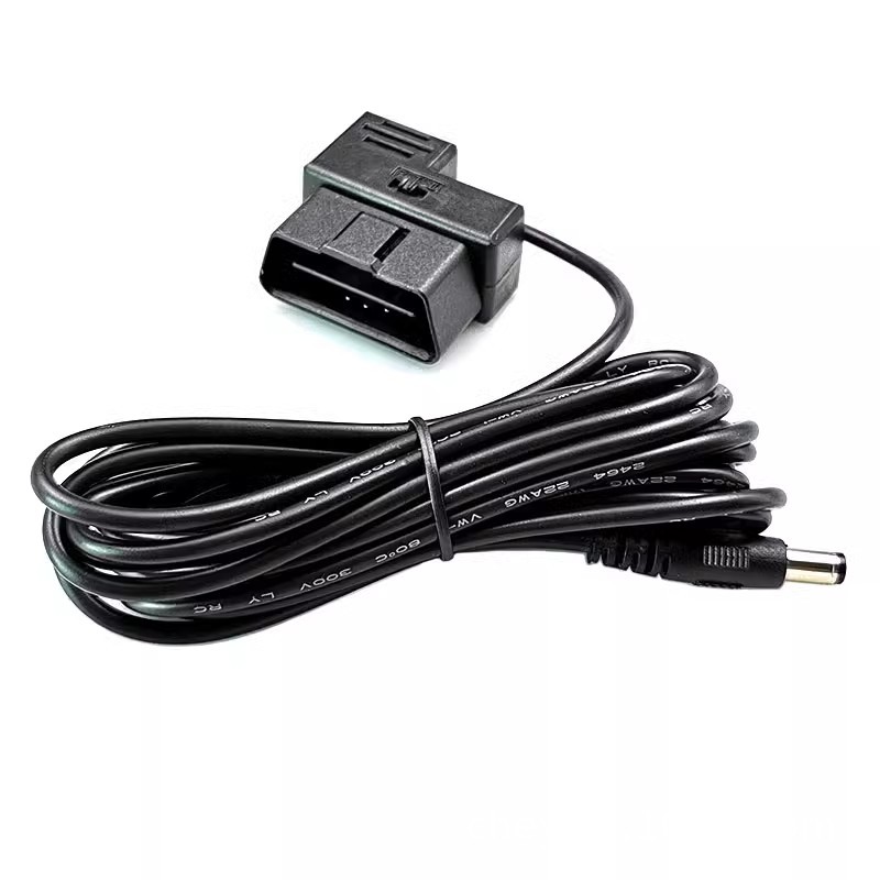 12V Car Obd to Dc Parking Monitoring Power Cable Dash Cam 4-Channel Video Recorder Vibration Sensor Car-Mounted