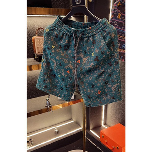 [Summer New Style] High-Luxury Fashion Versatile Trendyy Casual Retro Shorts for Boys Accessible Luxury Mid-Length Pants