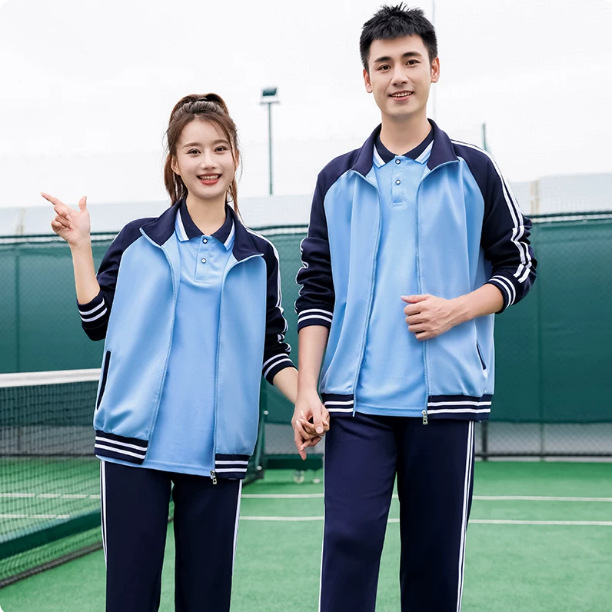Spring and Autumn School Uniforms for Middle and High School Students, Class Uniforms, Three-Piece Sets, Sports Meet Outfits, College Style Clothing