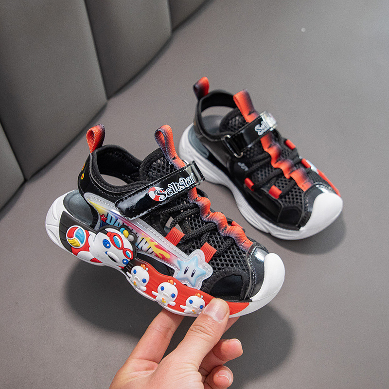 Niñas sandalias de verano 2026 nuevos niños pequeños y medianos dibujos animados zapatos infantis de suela suave zapatos de playa casuales para niños zapatos individuales image 7
