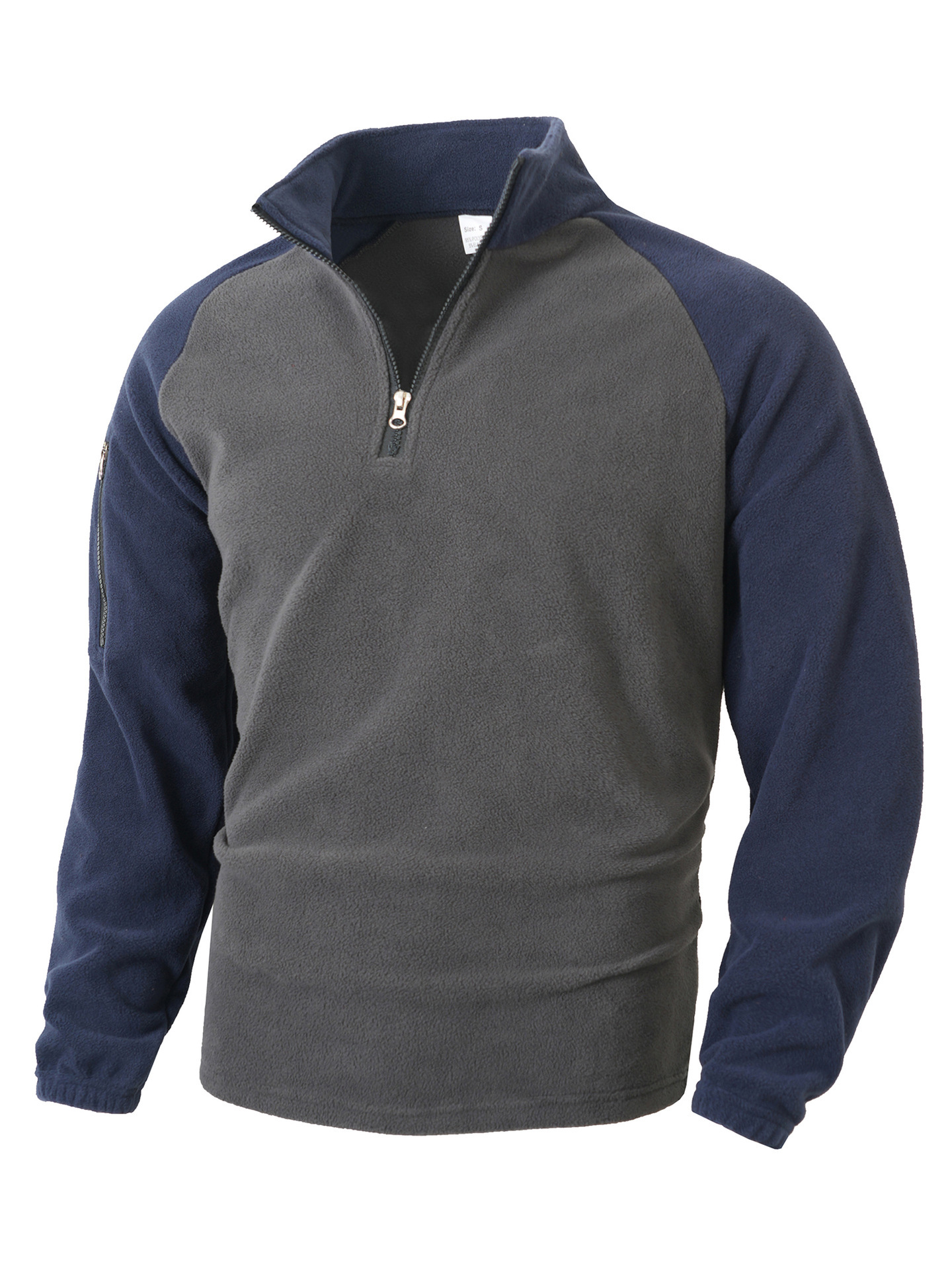 Men's Tactical Thermal Zip-up Sweater Jacket With Stand-up Collar_voghion.com