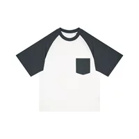 Oversized T-shirt, pocket raglan tee, contrast sleeves — multi-color sizes XS–XXL