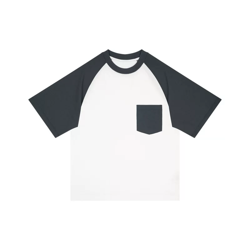 Oversized T-shirt, pocket raglan tee, contrast sleeves — multi-color sizes XS–XXL