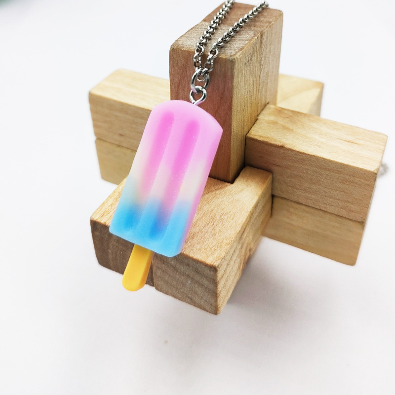Simple Three-color Ice Cream Pendant Necklace display picture 4