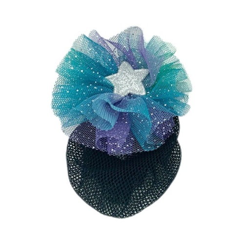 Children's high-looking gradient colorful mesh star ball hair net girls new flower five-pointed star receiving and receiving artifact