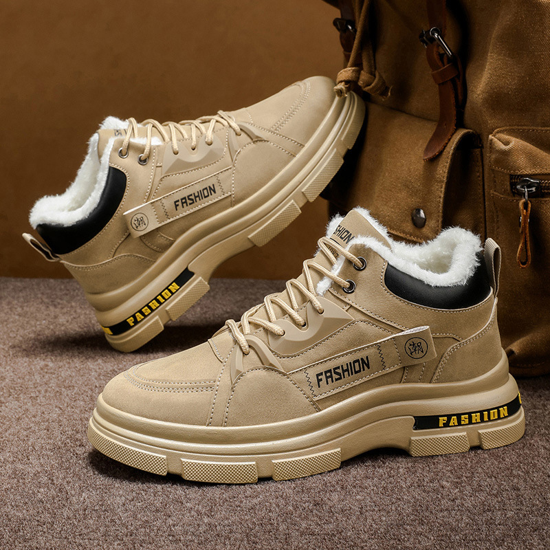 Nuevos zapatos de hombre de otoño de botas Martin, zapatos de trabajo de trabajo de trabajo de trabajo de alto bajo rendimiento resistente al desgaste