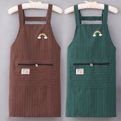 キッチン調理用コットンとリネンの汚れにくいサスペンダー通気性のある作業服、作業用の汚れにくい家庭用エプロン、ケータリングエプロン