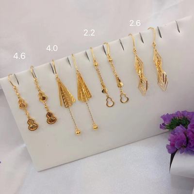 Sufficient gold 999 Hollow gourd tassels gold Earrings birthday Family Friend Manufactor Direct selling One piece On behalf of