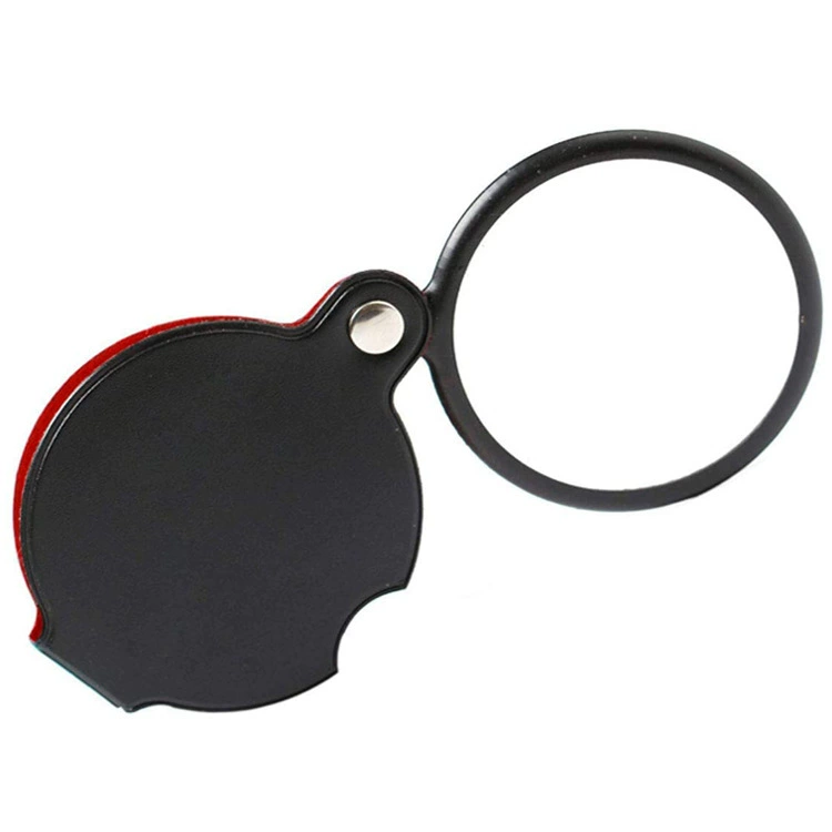 Складной 50 мм искусственная кожа лупа портативный чтение книги на открытом воздухе кемпинг солнечный свет фокус