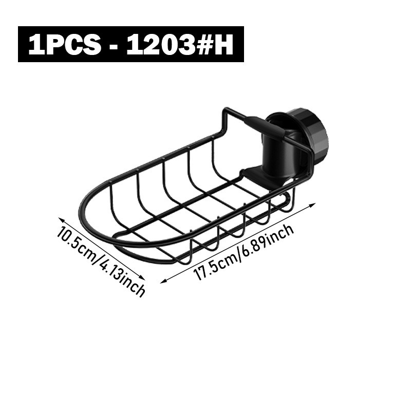 Cocina doméstica grifo esponja de almacenamiento de drenaje de agua marco de baño de acero inoxidable floral estante de artículos de baño