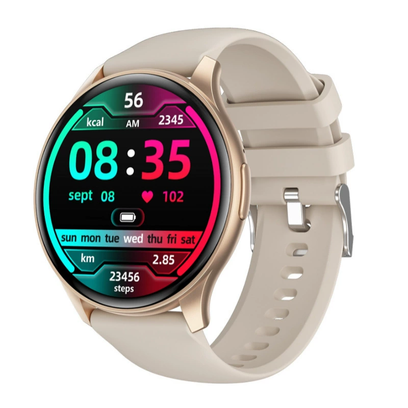 Умные часы ZW60 Bluetooth с 1.43" AMOLED круглым экраном, измерение пульса и давления, мониторинг множественных упражнений