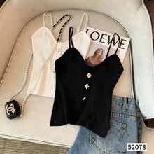 高级感小香风别致小吊带女夏季新款短款性感背心设计感修身上衣潮