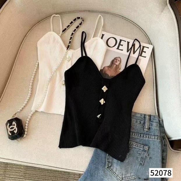 高级感小香风别致小吊带女夏季新款短款性感背心设计感修身上衣潮