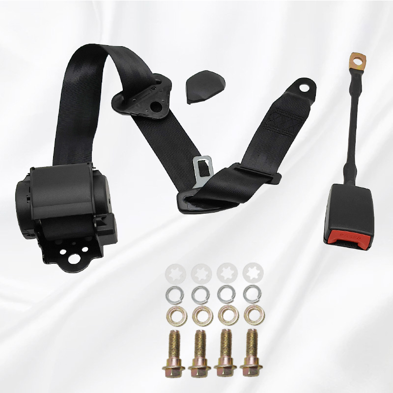Automated three-point universal seatbelt for cars, buses, and trucks with automatic retractable emergency locking safety belt 3C
