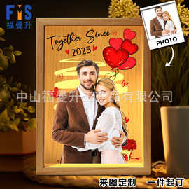 跨境代发相框灯箱亚克力图片小夜灯摆件diy氛围灯欧式氛围灯饰